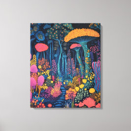 Impressão Em Tela A floresta de cogumelos é mágica