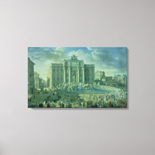 Impressão Em Tela A fonte do Trevi em Roma, 1753-56