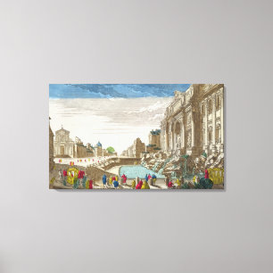 Impressão Em Tela A fonte do Trevi, Roma
