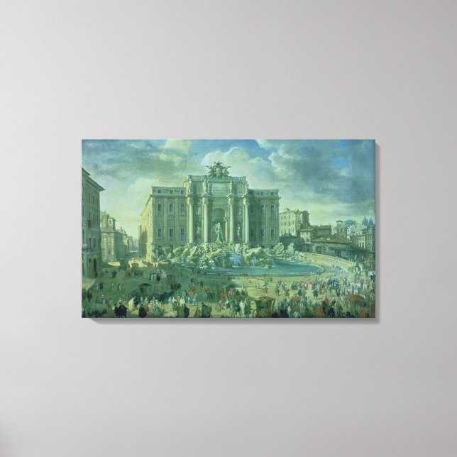 Impressão Em Tela A Fonte Trevi em Roma, 1753-56 (Frente)