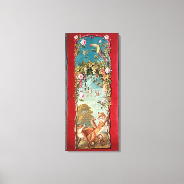 Impressão Em Tela A Fox e as Uvas da Aesop (Frente)