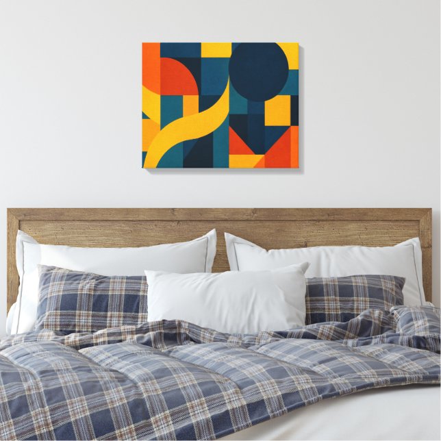 Impressão Em Tela A Geometria da Emoção (Insitu(Quarto))