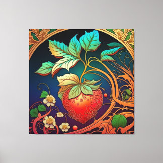 Impressão Em Tela A Graça Do Morango