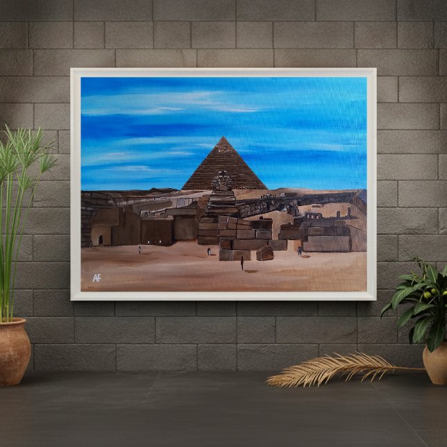 Impressão Em Tela A Grande Esfinge e a Pirâmide de Khafre (Criador carregado)