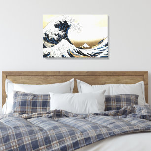 Impressão Em Tela A Grande Onda de Kanagawa Hokusai, arte japonês