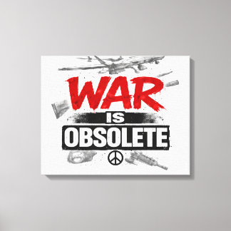 Impressão Em Tela A Guerra é Obsoleta – Design de Protesto Contra a