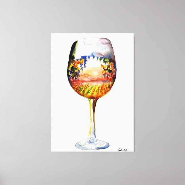 Impressão Em Tela A história do vinho (Frente)