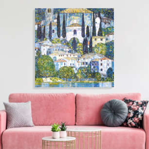 Impressão Em Tela A Igreja em Cassone Gustav Klimt Cartaz