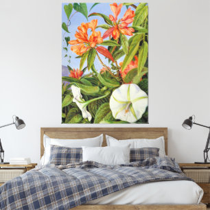 Impressão Em Tela A Javan Rhododendrum e Ipomoea