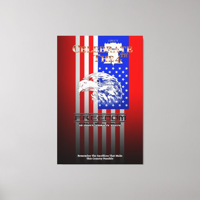 Impressão Em Tela A Liberdade É Mais Do Que Uma Tela De Palavra Libe (Frente)