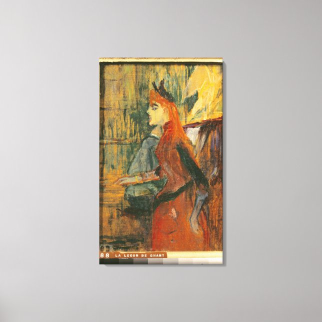 Impressão Em Tela A lição de cantar, 1882 (Frente)