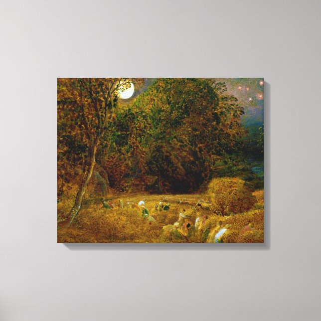 Impressão Em Tela A Lua de Colheita de Samuel Palmer (1833) (Frente)