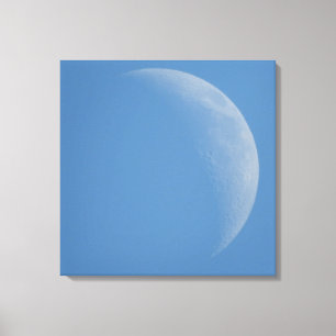 Impressão Em Tela A Lua do Dia, Arte Fotográfica da Lua Impressa em 