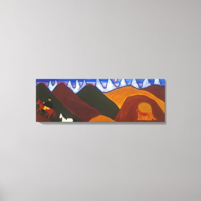 Impressão Em Tela A Lua e a Puma dizendo adeus à (Frente)