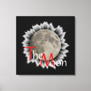 Impressão Em Tela A lua, la lune, la luna, linho the moon