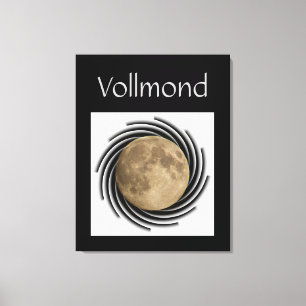 Impressão Em Tela A lua, la lune, la luna, linho the moon