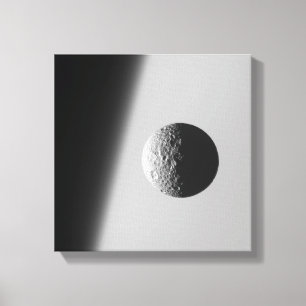 Impressão Em Tela A lua Mimas de Saturn
