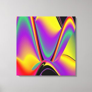 Impressão Em Tela A magia das cores do Rainbowart Abstrato 3D