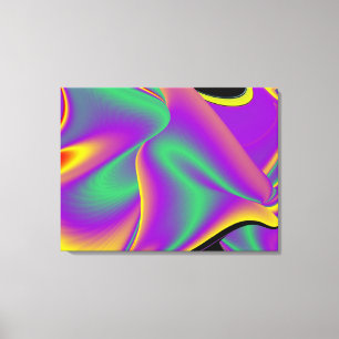 Impressão Em Tela A magia das cores do Rainbowart Abstrato 3D
