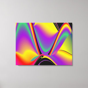 Impressão Em Tela A magia das cores do Rainbowart Abstrato 3D