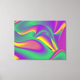 Impressão Em Tela A magia das cores do Rainbowart Abstrato 3D