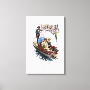 Impressão Em Tela A menina americana em Italia por Harrison Fisher