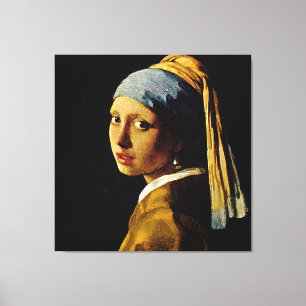 Impressão Em Tela A menina com um turbante/menina com o brinco da