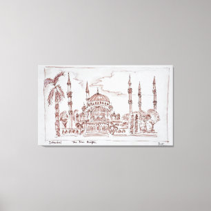 Impressão Em Tela A Mesquita Azul Istambul, Turquia