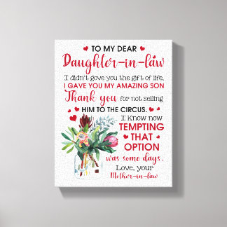 Impressão Em Tela À Minha Querida Filha De Direito