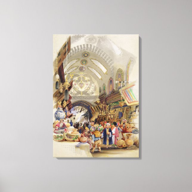 Impressão Em Tela A Missr Tcharsky, ou Mercado Egípcio, em Constan (Frente)