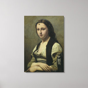 Impressão Em Tela A mulher com a pérola, c.1842