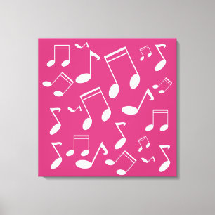 Impressão Em Tela A música nota o branco