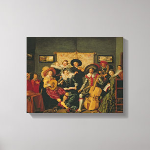 Impressão Em Tela A Musical Party, c.1625