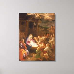 Impressão Em Tela A natividade na noite, 1640