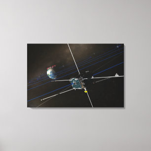 Impressão Em Tela A nave espacial de cinco THEMIS na órbita