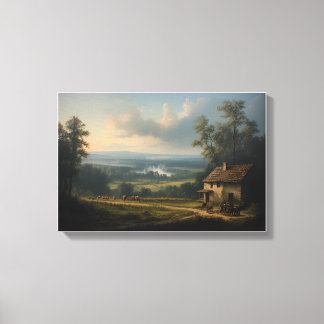 Impressão Em Tela A Névoa sobre a Vinha Matinal