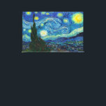 Impressão Em Tela A Noite Estrelada de Vincent van Gogh<br><div class="desc">O céu noturno de Van Gogh é uma canvas de energia a girar. Sob as estrelas em explosão, a vila permanece um lugar de ordem serena. A ligação entre a terra e o céu é a ciprestes, parecida com as chamas, uma árvore tradicionalmente ligada aos cemitérios e ao luto. No...</div>