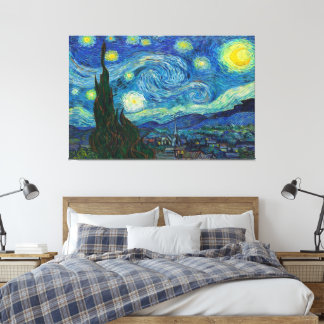 Impressão Em Tela A Noite Estrelada de Vincent van Gogh