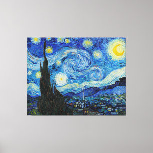 Impressão Em Tela A Noite Estrelada de Vincent Van Gogh