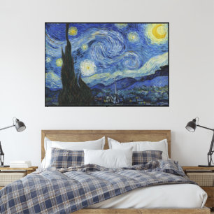 Impressão Em Tela A Noite Estrelada, pintura a óleo, Vincent Van Gog