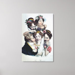 Impressão Em Tela A noiva, c.1820 (litho)