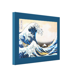Impressão Em Tela A onda de Excelentes de Kanagawa, Hokusai