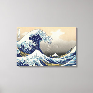 Impressão Em Tela A onda de Excelentes de Kanagawa, Hokusai