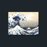 Impressão Em Tela A onda do Excelente de Kanagawa 8 Bit Pixel Art<br><div class="desc">O Excelente Wave de Kanagawa (神 奈 沖 浪 裏) Vintage 8 Bit Pixel Tsunami Art. Globe Trotters é especializado em imagens idiossincráticas de todo o mundo. Aqui você encontrará Cartões de Saudação,  Cartões Postais,  Posters,  Mouséads e muito mais.</div>