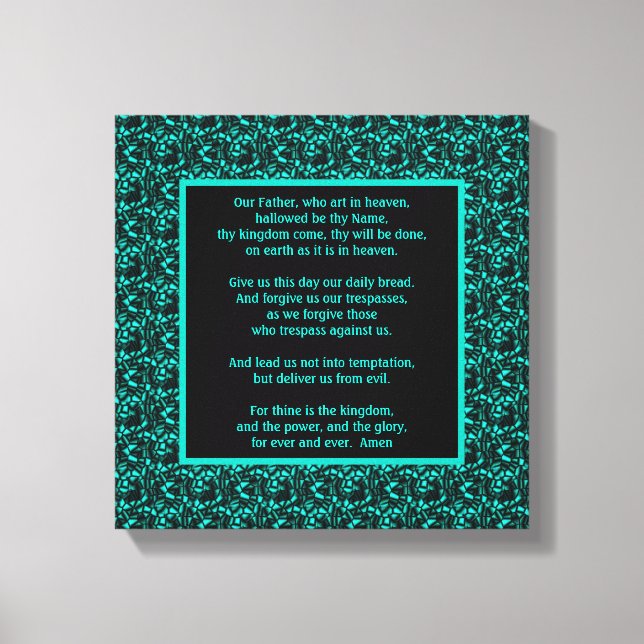Impressão Em Tela A Oração do Senhor, a fronteira do Abstrato Pai (Frente)