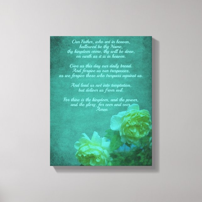 Impressão Em Tela A oração do Senhor Nosso Pai (Frente)