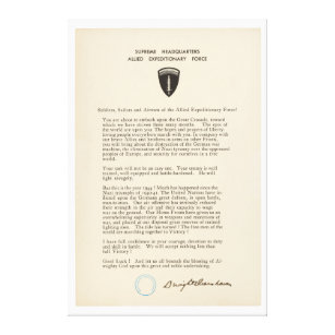 Impressão Em Tela A ordem de Dwight D. Eisenhower do dia (1944)