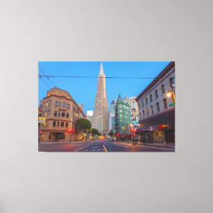 Impressão Em Tela A paisagem urbana de São Francisco em Dusk