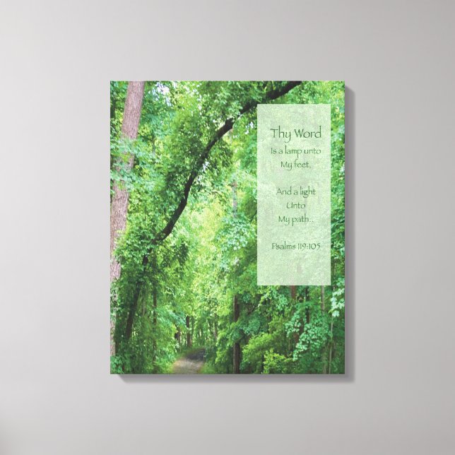 Impressão Em Tela A palavra é uma lâmpada nos meus pés (Frente)