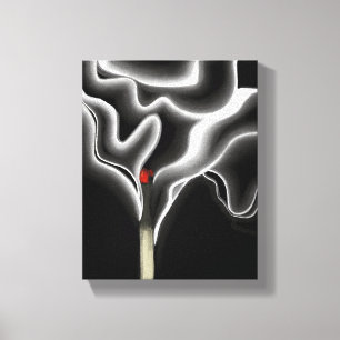Impressão Em Tela A Partida Pintura Moderna Fumaça Contemporânea